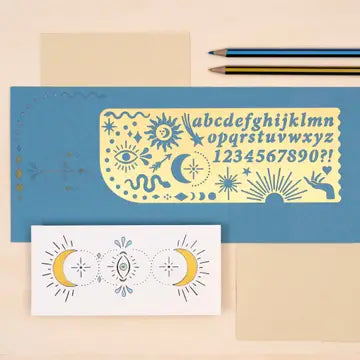 Celestial Design Stencil, Journaling & Holiday Craft