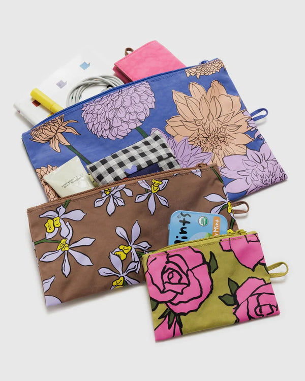 Flat Pouch Set ( Garden Flowers )