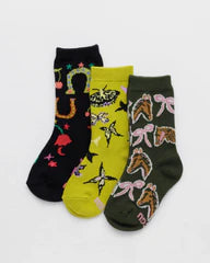 Kids Crew Socks Set Of 3