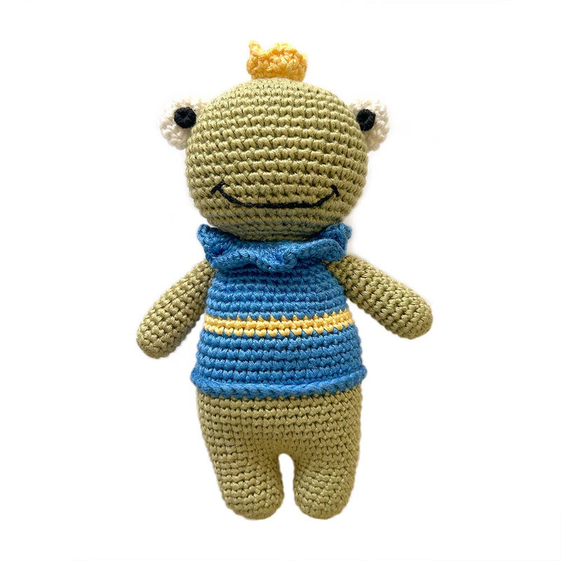 Crocheted Mini Lovey Doll - Francis the Frog Prince