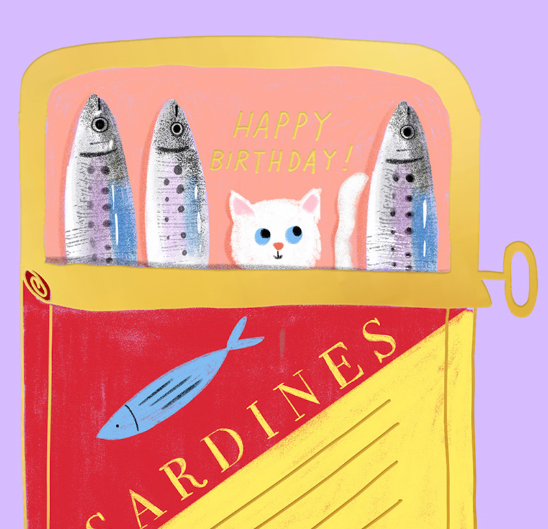 TINNED FISH - Birthday Card