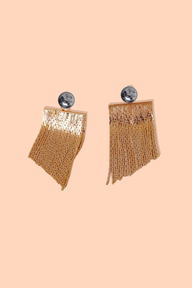 Rubell Layered Earring - 18K Gold Plated: Aventurine