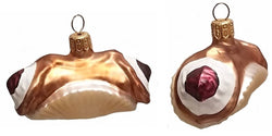 Cannoli Pastry Dessert Polish Glass Christmas Ornament