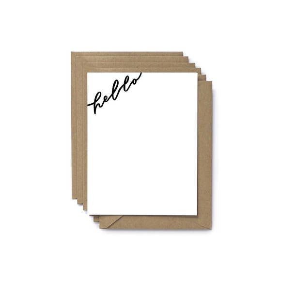 Hello Flat Note Set of 6