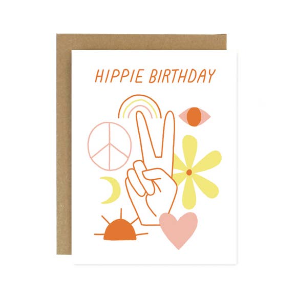 Hippie Birthday Card