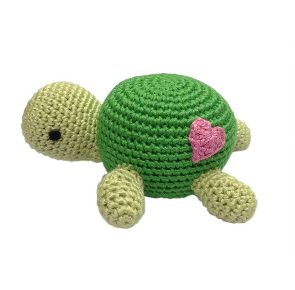 Turtle Hand Crocheted Rattle